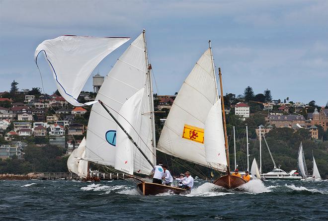 Sailing - Australian Championship Historic 18ft skiffs 2014, Sydney - 25/01/2014<br />
Scot, Myra Too © Andrea Francolini http://www.afrancolini.com/